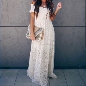 VICI collection Lace Smocked Dress